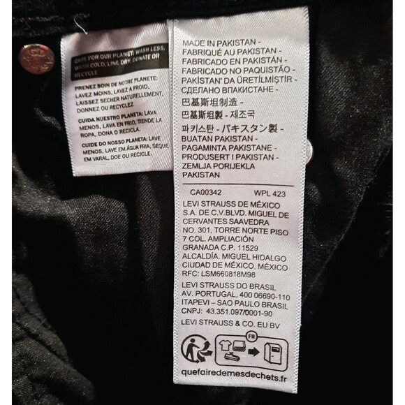 Levis 721 Black Womens Size 25 X 30 Skinny High Rise Stretch Denim Jeans  XLNT - Picture 5 of 9